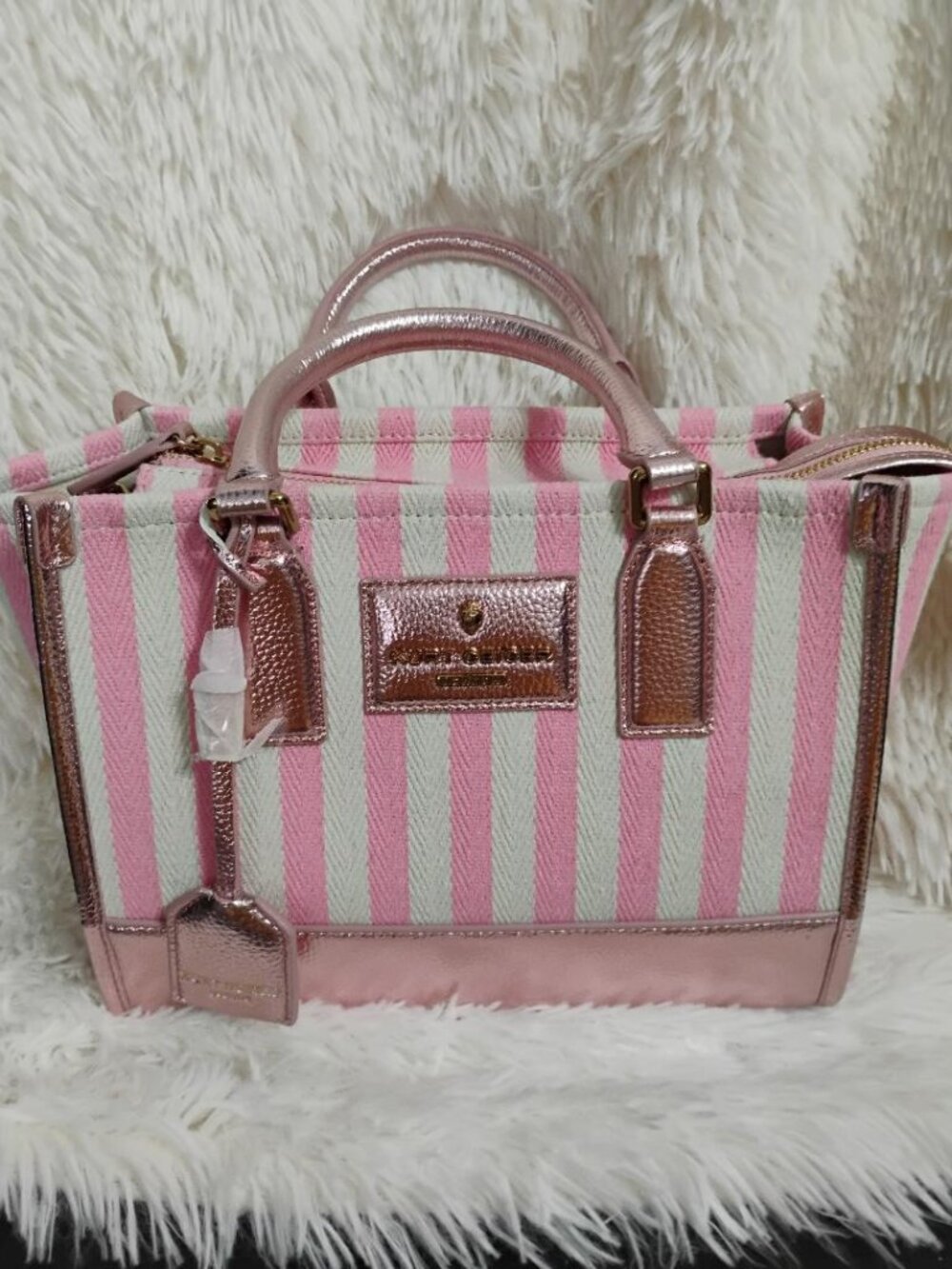 Kurt Geiger London Small Chiswick Shopper Pink Combo NWT - Picture 2 of 15